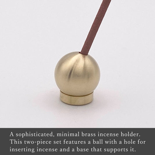 Brass Incense Holder Ball & Stand Set