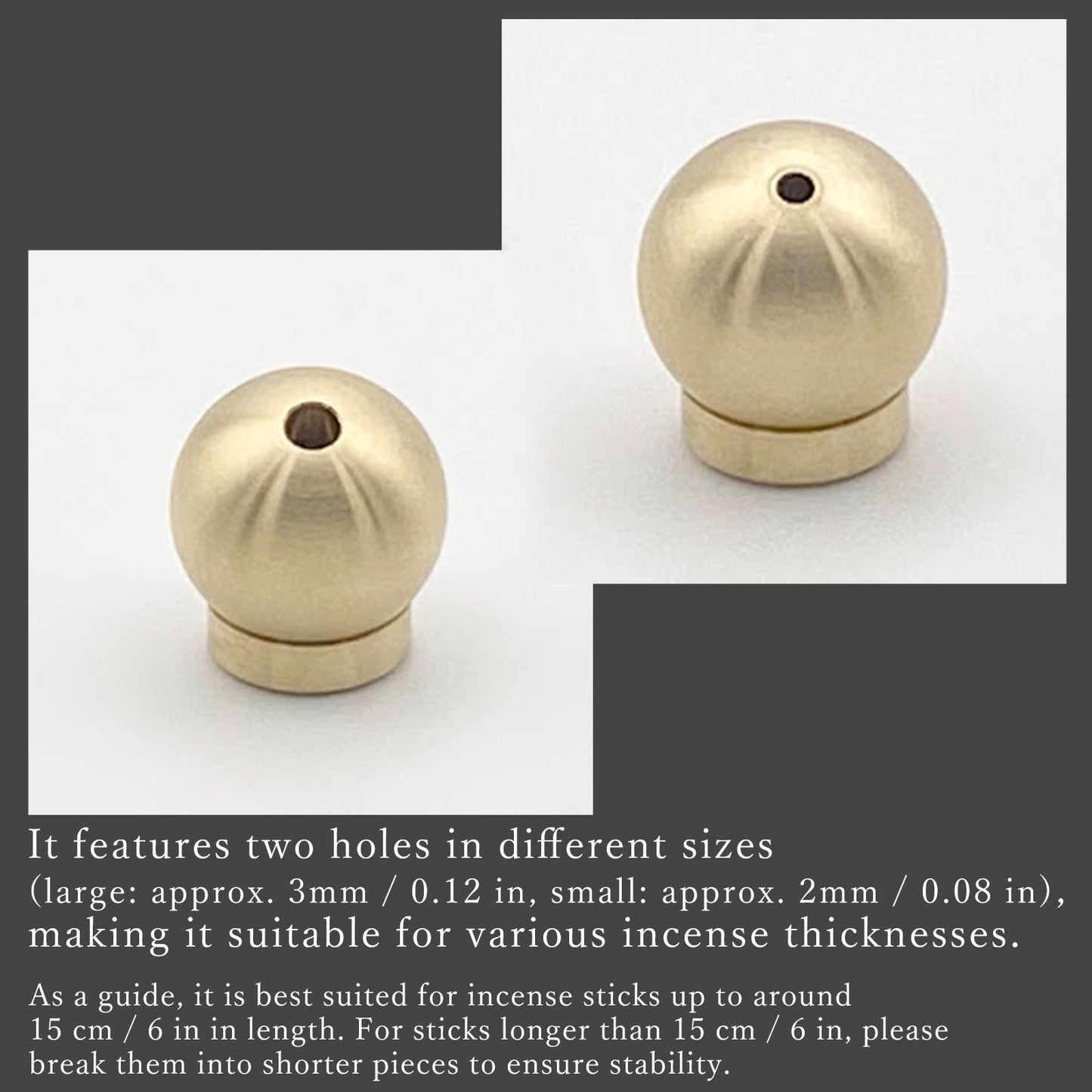 Brass Incense Holder Ball & Stand Set